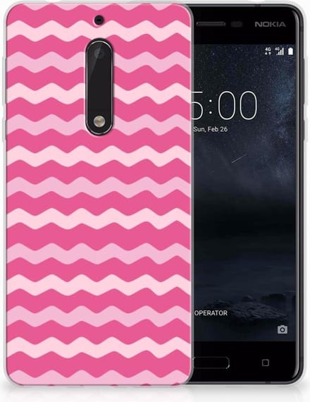 Nokia 5 TPU bumper Waves Pink