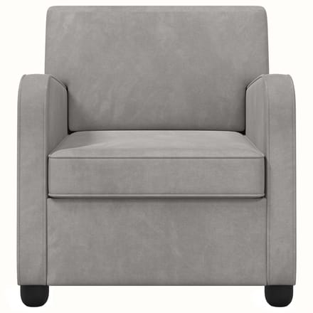 vidaXL - Fauteuil - Lichtgrijs - fluweel