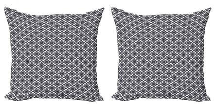 ABAKUHAUS Art Deco Kussenhoes Set – 2x40x40 cm – microvezel, dubbelzijdig