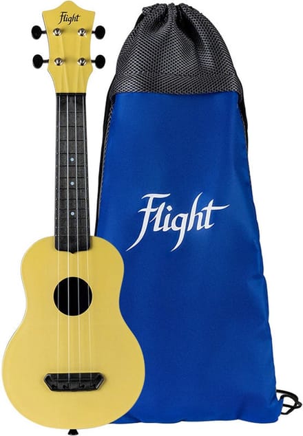 Flight UTS-35 SAND Ultra Travel Soprano Ukulele met Polycarbonate Body en Fluorocarbon Snaren