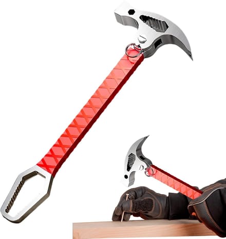 Klauwhamer - Multitool hamer - Houtbewerking en sloop - Geïntegreerde sleutel - 29 x 10.6 cm - Grijs