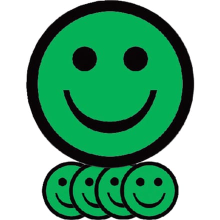 Magneet smiley 50mm emotie blij groen 5 stuks