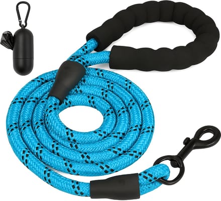 BOTC Hondenriem - Reflecterende - Met Poepzakjeshouder - 2 Meter - Blauw