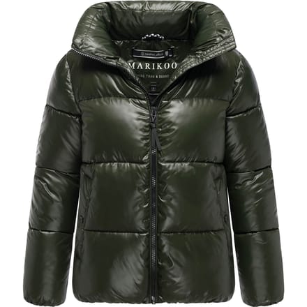 Marikoo dames winterjas Hazalee in puffer-stijl met glanzende look