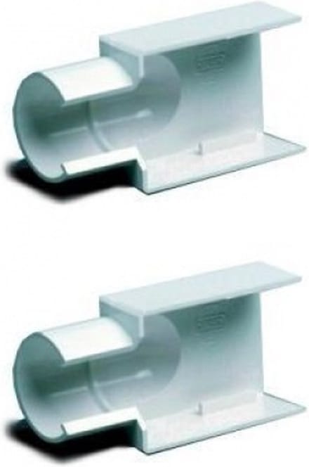 2 STUKS VERLOOP ROND/PLAT P25 WIT