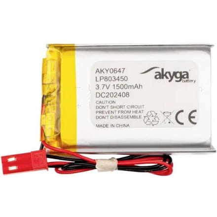 Akyga LP803450 Accupack Batterijgrootte: Speciaal LiPo 3.7 V 1500 mAh