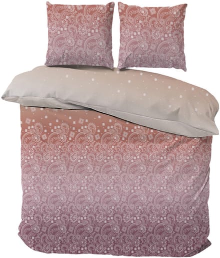 iSleep Dekbedovertrek Jack - Eenpersoons - 140x200/220 cm - Roze