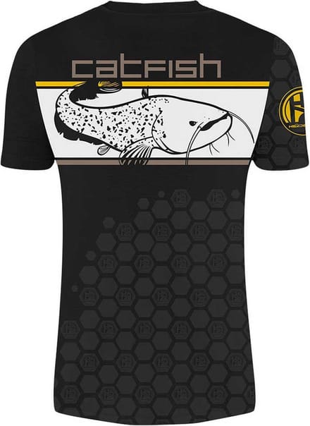 Hotspot Design Linear Catfish T-shirt Met Korte Mouwen Zwart 2XL Man