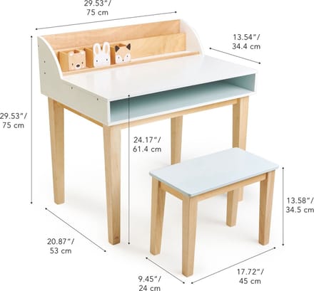 TENDER LEAF Meubilair - Bureau En Stoel - 75X53X75,5Cm - Hout - 3 Jaar