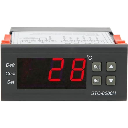 STC 8080H Koel Ontdooien Temperatuur Over Limiet Alarm Temperatuurregelaar gray