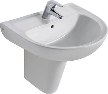 Ideal Standard Eurovit - Wastafel 60x47 cm, met overloop, kraangat, wit W332301