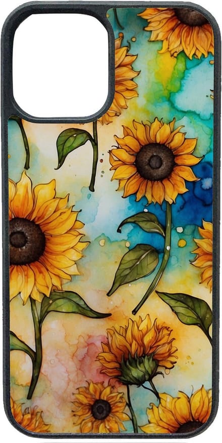 Telefoonhoesje - WATERVERF ZONNEBLOEMEN - Iphone 14 Plus