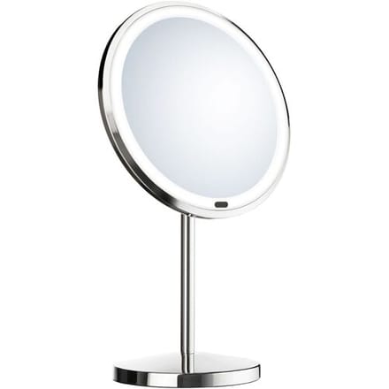 Smedbo Outline cosmetic mirror floor model with LED lighting, 7x magnification Z625