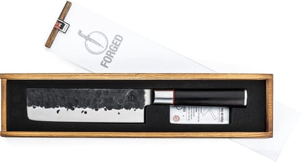 Forged Sebra Hakbijl 17cm - Sebrahout - In Houten Giftbox