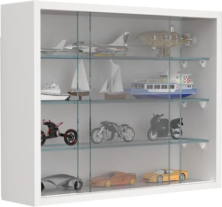 DailySupplies® Vitrinekast met Glas - Vitrinekasten Woonkamer - Wit