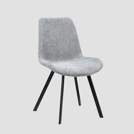 HOMLA - Stoel - Ergonomische zitting - Grijs - 52x60x83,5 cm