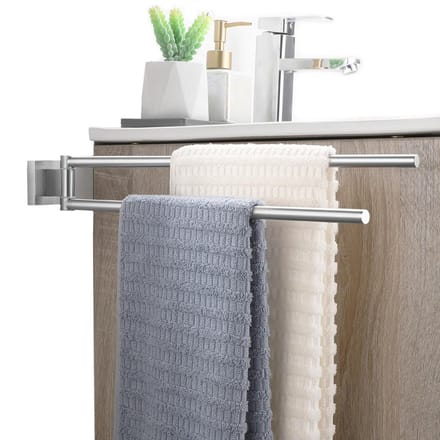 CLVP® Handdoekrek Badkamer - Handdoekhouder - Zilver