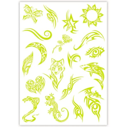 Clementoni - Crazy Chic - Glow in The Dark Tattoo - Vanaf 6 jaar