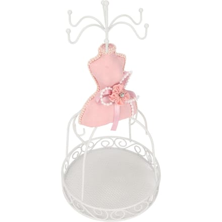 Sieraden Display Stand Mannequin Prinses Model Kledingrek voor het Ophangen van Oorbellen Armbanden Ringen white