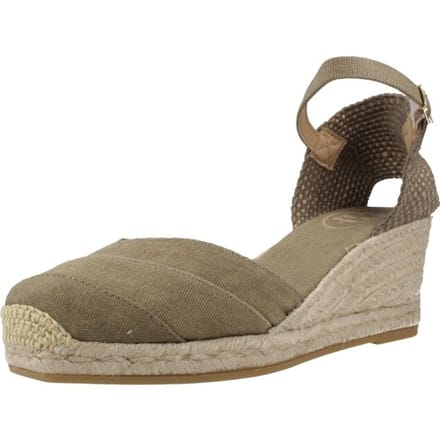Espadrilles met sleehak voor dames van katoen canvas | CLARA