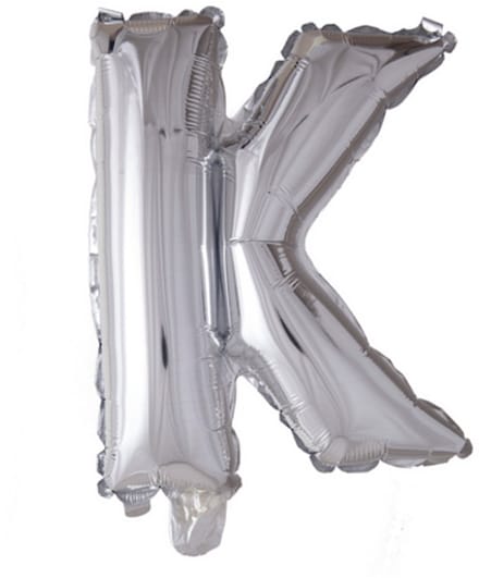 Folie Ballon Letter 40″ K - Zilver
