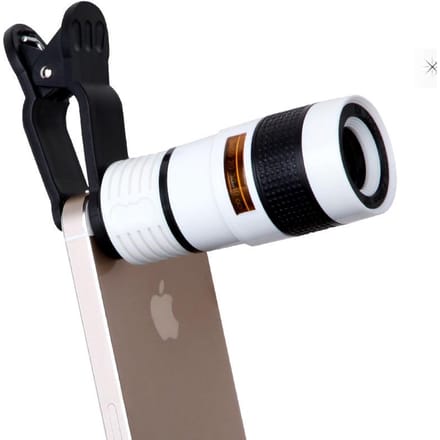Fabrieksgroothandel Nieuwe 8 × 18 High-definition mobiele telefoontelescoop Universele camera Externe universele clip. black