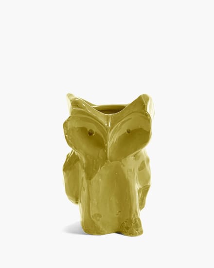 Serax Marni Midnight Creatures uil vaas 16.5x15.5cm H23cm geel