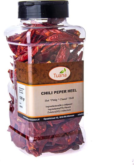 Tuana Kruiden - Chilipeper Heel - Strooibus 120 Gram - Tuanashop - GP-C-0009