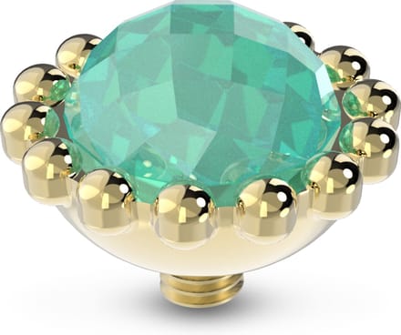 Melano Twisted Bali Facet Steentje Turquoise Goud