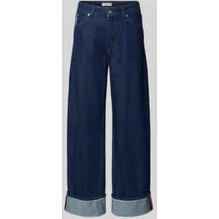 Wide leg jeans van zuiver katoen