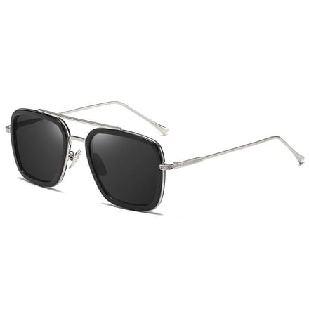 BUGOLINI® Hercules – Designer Zonnebril Voor Heren – Gepolariseerd – UV400 – Silvery Black