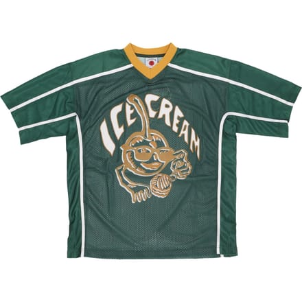 Man Cherry Applique Voetbal Top Groen