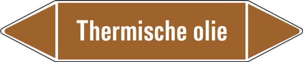 Thermische olie leidingmarkering op vel 252 x 52 mm - 3 per vel