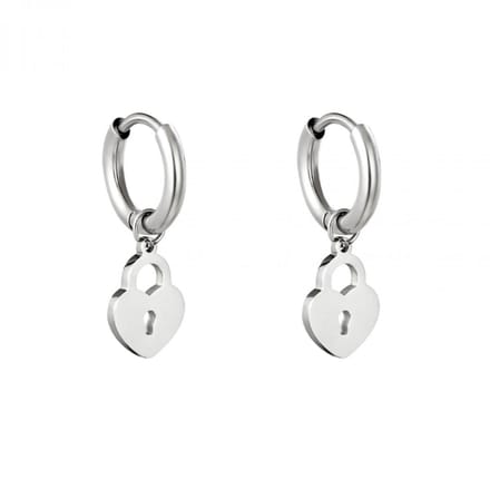 Yehwang - Oorbellen - Locked Heart - Earring - Oorhangers