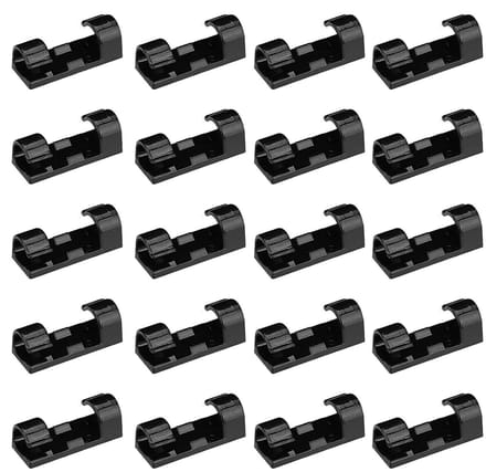 Kabel Clips - Draad Organizer - Bureau Opruimen - Zonder Boren - 20 Stuks - Transparant