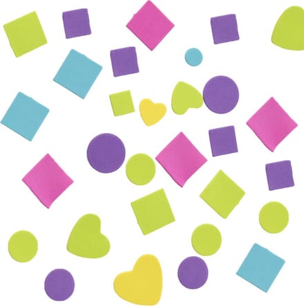 Foam stickers - 196x - vormen - stickers kinderen - knutselen - hobbymateriaal