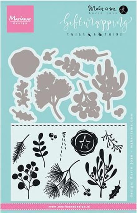 Marianne Design Stempel Giftwrapping Takjes & Besjes KJ1715
