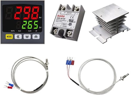 Digitale Thermostaat - Temperatuurregelaar - Verwarming Regelen - Universele Input - 1 Meter Kabel - Zwart