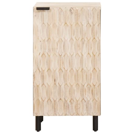 vidaXL - Dressoir - Witte - Was - Afwerking - 40 - x - 33 - x - 75 - cm - Massief - Mango - Hout