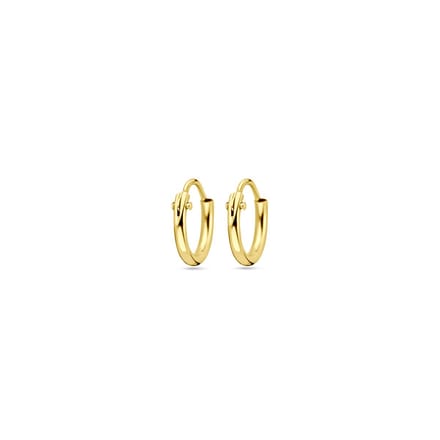 Marie Celeste oorringen ronde buis - 9 mm - Goud