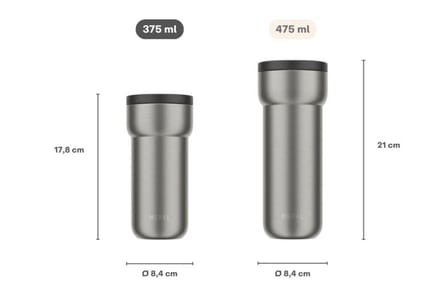Mepal Isolerende Mok Ellipse - 375 ml Reismok Thermo mok voor koffie of thee in een levendig blauw design.