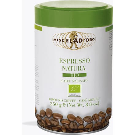 Miscela d'Oro Bio espresso Natura blik 250g gemalen