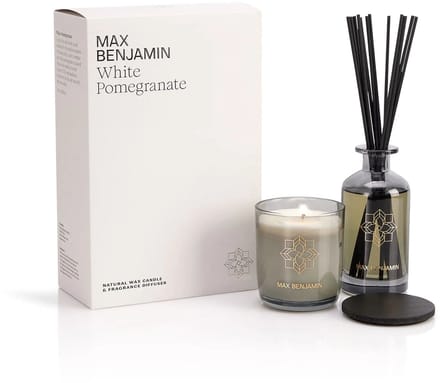Max Benjamin Geurkaars & Geurstokjes Cadeauset - White Pomegranate