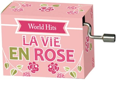 Draai Muziekdoosje wereldhits La Vie en Rose