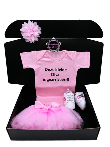 Kraamcadeau meisje - Diva gearriveerd - kan ook rechtstreeks worden verstuurd - babyshower
