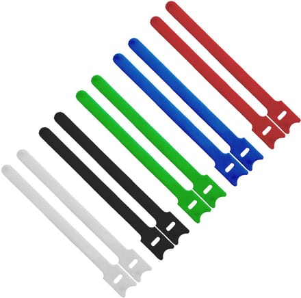 Klittenband kabelbinders 150 x 12mm / diverse kleuren (10 stuks)