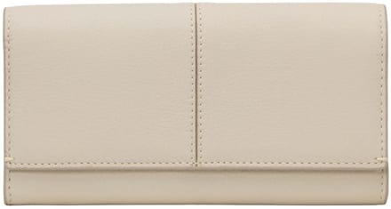 Marc O'Polo portemonnee Jessie Leather Combi Wallet Grey Silk crème
