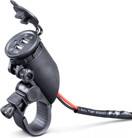 Midland dubbele USB  aansluiting voor scooter-motorrijders
