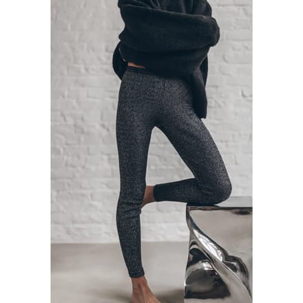 Mikuta The Dark Glitter Ribbed Leggings Größe: S | Sport-Leggings Outlet | Damen