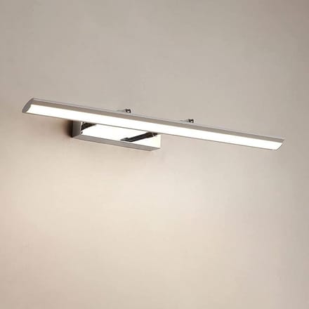 Wandlamp - Spiegellamp LED - Make-up Verlichting - Drie Kleuren Modus - 40 cm - Chroom